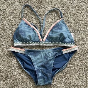 Xhilaration Blue and Pink Bikini Set
